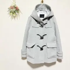 美品 アーバンリサーチ 【F】 ダッフルコート フード付き ジップアップ グレー