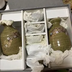 陶器製徳利と酒器セット