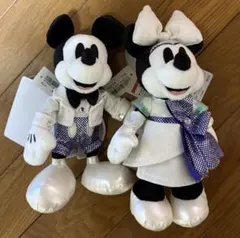 ディズニー100周年記念ミッキー ミニー ぬいぐるみバッジ