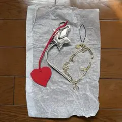 Dior ハート型 星型 キーホルダー