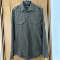 H&M オリーブグリーン 長袖シャツ S