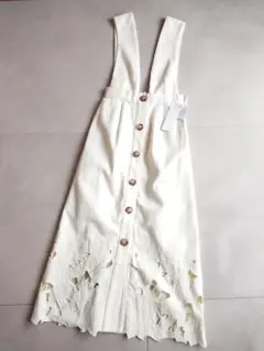 未使用riendaカットワークレースジャンパースカート