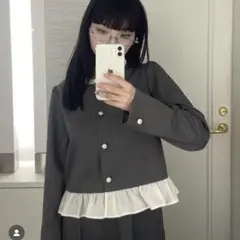 fekete ノーカラージャケット