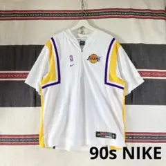 90s00s TEAM NIKE ハーフジップバスケシャツ LAレーカーズ 希少