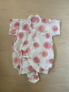 桃柄 ベビー甚平 70cm