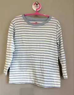 無印良品＊長袖カットソー＊水色ボーダー＊100cm