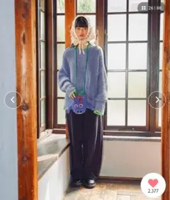 niko and... カラートリミングクループルオーバー Mサイズ