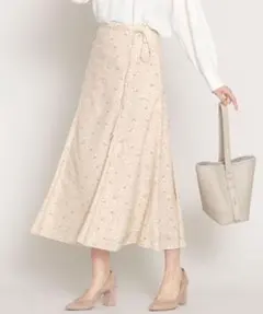 ナノ・ユニバース　プリントソフトマーメイドスカート