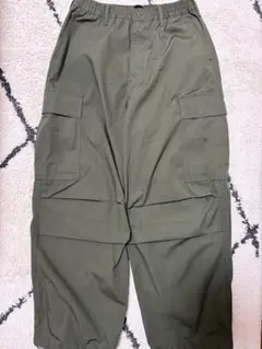 GU スーパーワイドカーゴパンツ オリーブ S