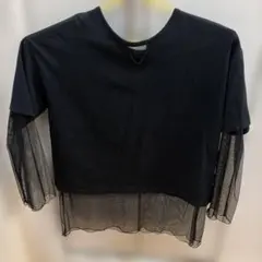 HARE シアーインナー付きTシャツ　BLACK Freeサイズのサムネイル