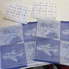 ANA 飛行機デザイン ハンカチ 2枚セット