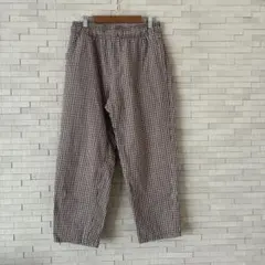 GU Lサイズ カジュアルチェックパンツ