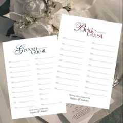 【お名前・挙式日入り⁺₊⋆】結婚式 ウェディング 芳名帳 ゲストブック 受付