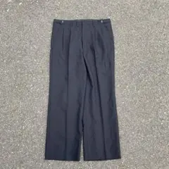 00's vintageスラックス パンツ ブラック 黒 ワイド 秋服 ウール