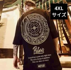 半袖Tシャツ メンズ 2XL ブラック 魔法陣 バックプリント オーバー