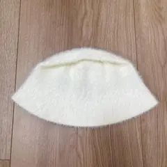 ホワイトファーバケットハット