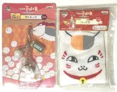 ［グッズ 156］ 이치방쿠지 夏目友人帳 ニャンコ先生 ストラップ 靴下 セット売