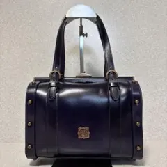 ANNA SUI ハンドバッグ がま口 ドクターズバッグ パープル レザーのサムネイル