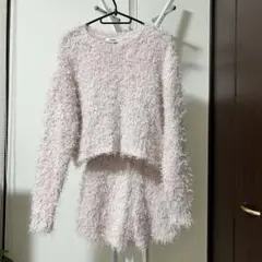 SNIDEL ファンシーヤーンニットセーター ショートパンツ ピンク 上下セット