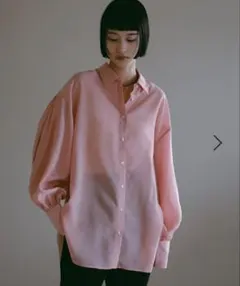 【未使用に近い】Apart by アパートバイ　シアーオーバーシャツ　ピンク
