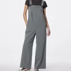 GU タックサロペットパンツ グレー　Mサイズ