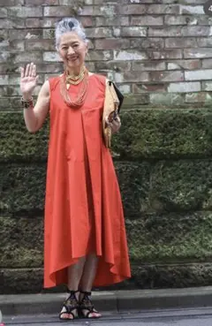 COOMB ロングワンピース M相当 38 Aライン ノースリーブワンピース