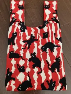 黒猫柄エコバッグ