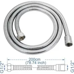 ステンレスシャワーホース ハンドシャワーホース 交換用シャワーホース 2m