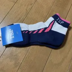 TSP 卓球用ソックス L (25-27cm) ネイビー/ホワイト/ピンク