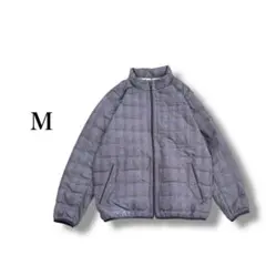 チェック柄ダウンジャケット 【M】 総柄 薄手 カジュアル