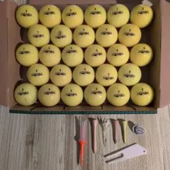 HONMA ホンマ イエロー D1 28球 ティー5本セット ロストボール