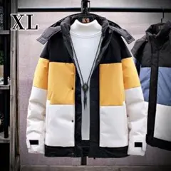 新品✨ メンズ ダウンジャケット XL 黄色 ダウン アウター 大きいサイズ