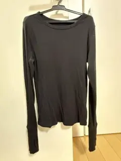 GU ブラック 長袖 Tシャツ Lサイズ サムホール