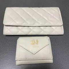 再値下げ♪新品LA BAGAGERIE キルティング長財布 コンパクト財布セットのサムネイル