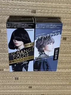 Beauteen ヘアカラー クールブラック メタリックアッシュ 2個 セット