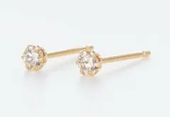 K18PG ダイヤモンドピアス 0.1カラット