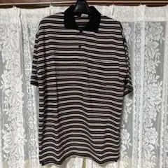 ヒューストン　ポロシャツ　ボーダー　M ポケット付き 半袖のサムネイル