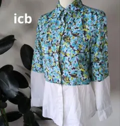 icb 花柄切り替え 長袖シャツ ブラウスのサムネイル