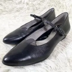 極美品　fitfit フィットフィット　現行　レザー　ストラップ　パンプス　24