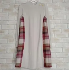 【美品】ブルーレーベル　長袖 ニットワンピース