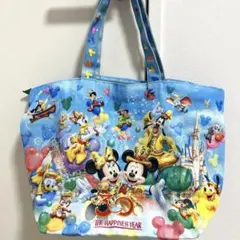 ディズニーランド　ミッキー ミニー　30周年　ハピネス　トートバッグ　青