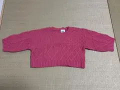 BREEZE ピンク クロップドニットセーター