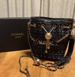 【非売品】希少 CHANELシャネル ノベルティ ネイビーツイードバケットバッグ