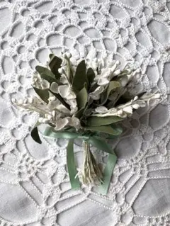 ヴィンテージ　布花　鈴蘭　ミュゲ　花束　ラブリー　ブーケ　3束セット　メルスリー ヴィンテージ 布花 鈴蘭 ミュゲ 花束 ラブリー ブーケ 3束セット