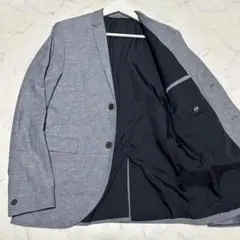 美品　H&M リネン混　テーラードジャケット　グレー系のサムネイル