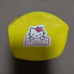 HELLO KITTY レトロ ストライプイエローコインケース