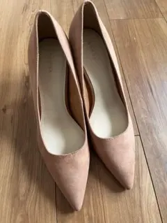 ランダ ベージュブラウン ハイヒールパンプス 36