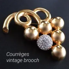 クレージュ courrèges ヴィンテージ ブローチ ビッグサイズ フルーツ