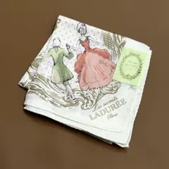 Ladurée ラデュレ　大判ハンカチ/スカーフ　フレンチ舞踏会柄 スカーフ風