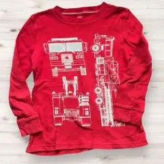 Carter's カーターズ ロンT 長袖Tシャツ 消防車 赤 110cm